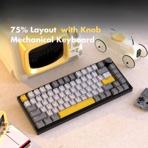 Wired Gasket Mechanical Keyboard with Volume Knob - Image 3