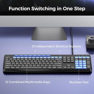 Silent Keyboard with Low Profile Chiclet Keys - Image 4